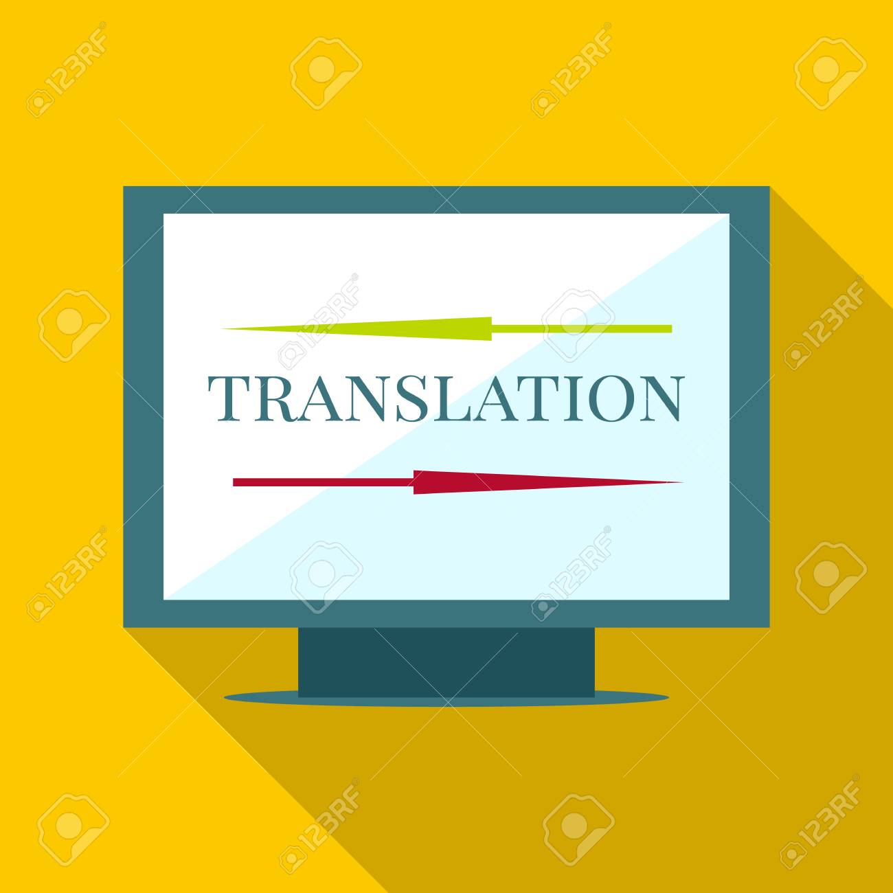 computer translation icon flat illustration of computer translation