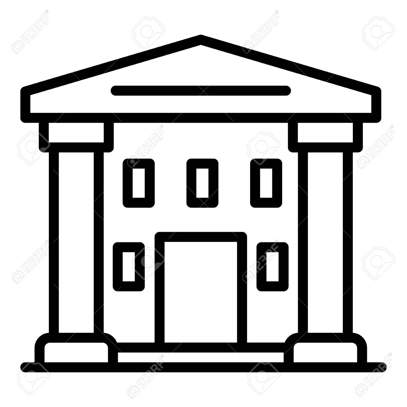 Supreme Courthouse Icon, Outline Style Клипарты, SVG, векторы, и Набор  Иллюстраций Без Оплаты Отчислений. Image 121023956