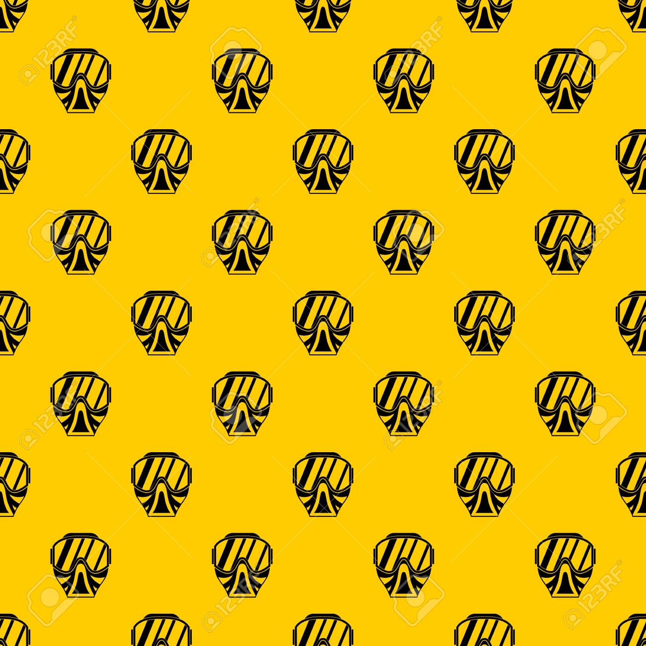 Download Paintball Mask Pattern Seamless Vector Repeat Geometric Yellow Royalty Free Cliparts Vectors And Stock Illustration Image 125357072 PSD Mockup Templates