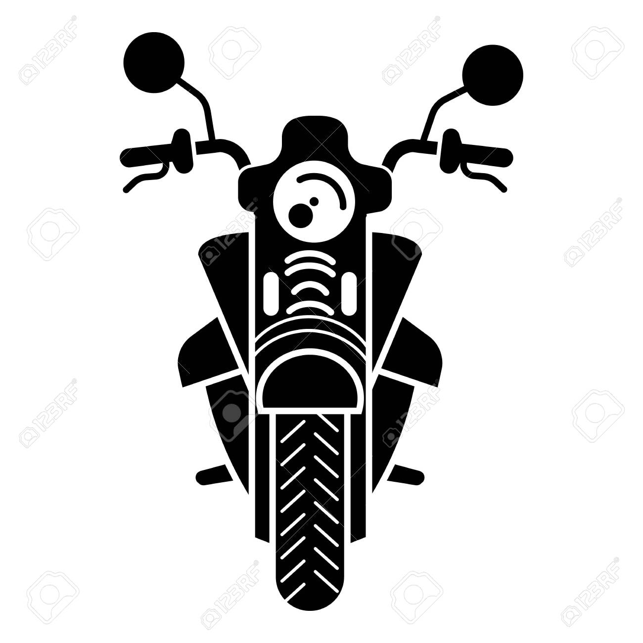 Front Of Motorbike Icon. Simple Illustration Of Front Of Motorbike Vector  Icon For Web Design Isolated On White Background Royalty Free SVG, Cliparts,  Vectors, and Stock Illustration. Image 130247962., image size:1300x1300