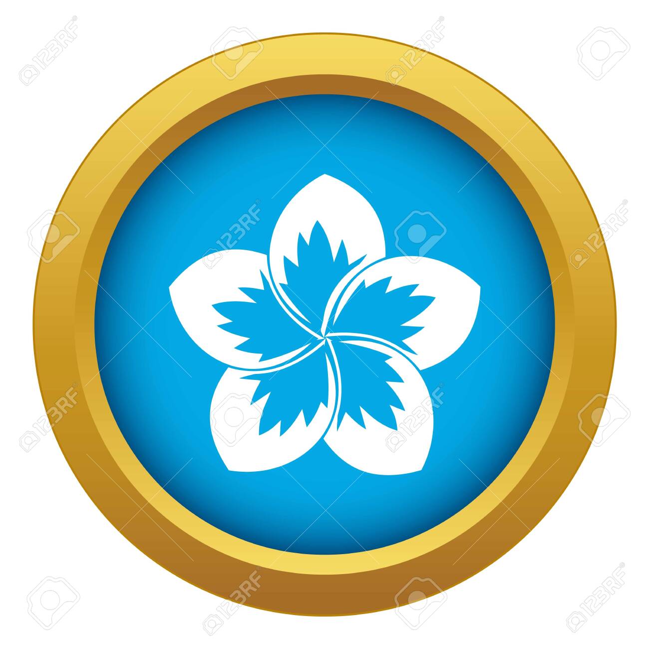 Frangipani flower icon blue vector isolated on white background for any design - 130251916 Frangipani flower icon blue vector isolated on white background for any design - 130251916
