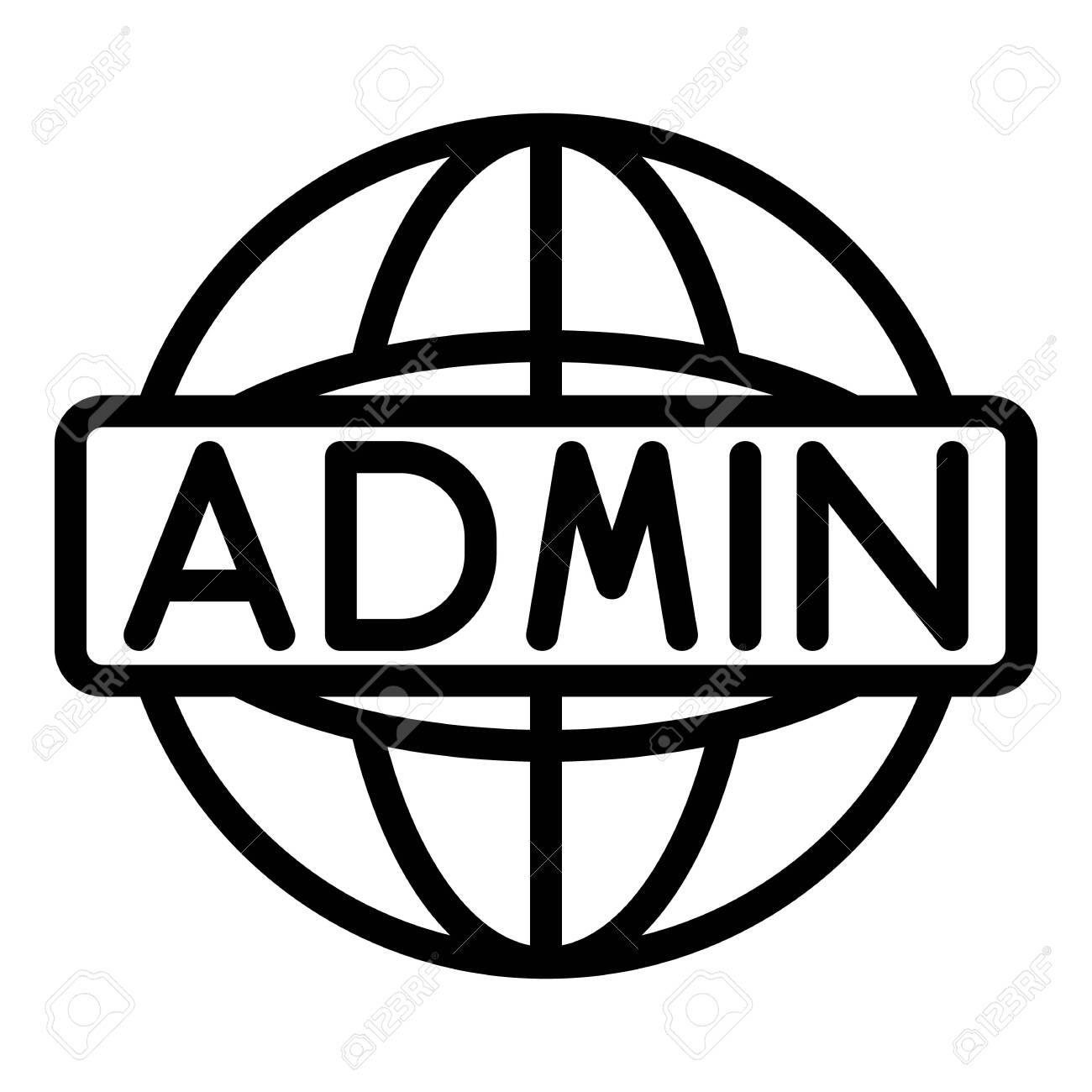 Global Admin Icon. Outline Global Admin Vector Icon For Web Design Isolated  On White Background Royalty Free SVG, Cliparts, Vectors, And Stock  Illustration. Image 144989837.