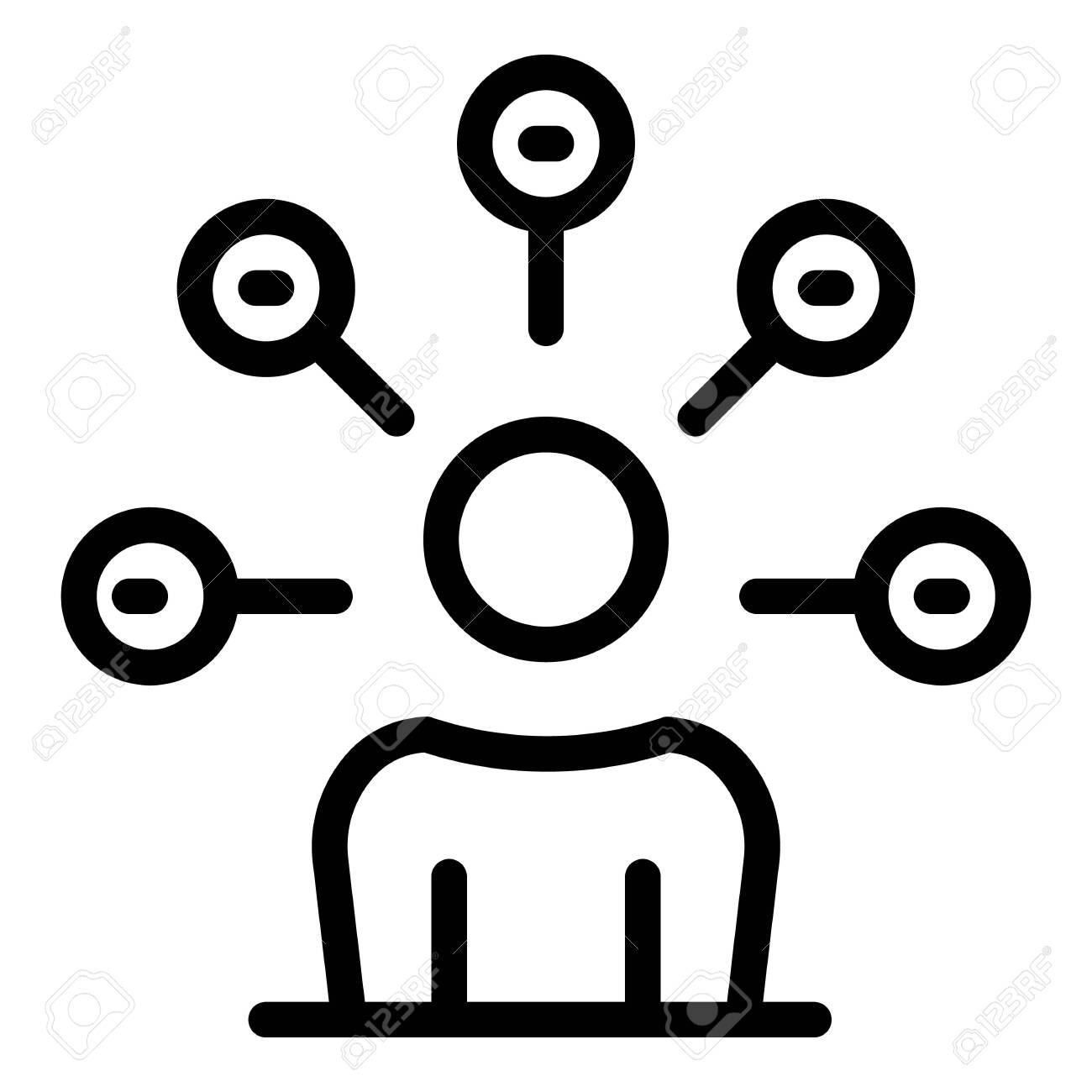 Skill Development Icon, Outline Style Клипарты, SVG, векторы, и Набор  Иллюстраций Без Оплаты Отчислений. Image 152464532