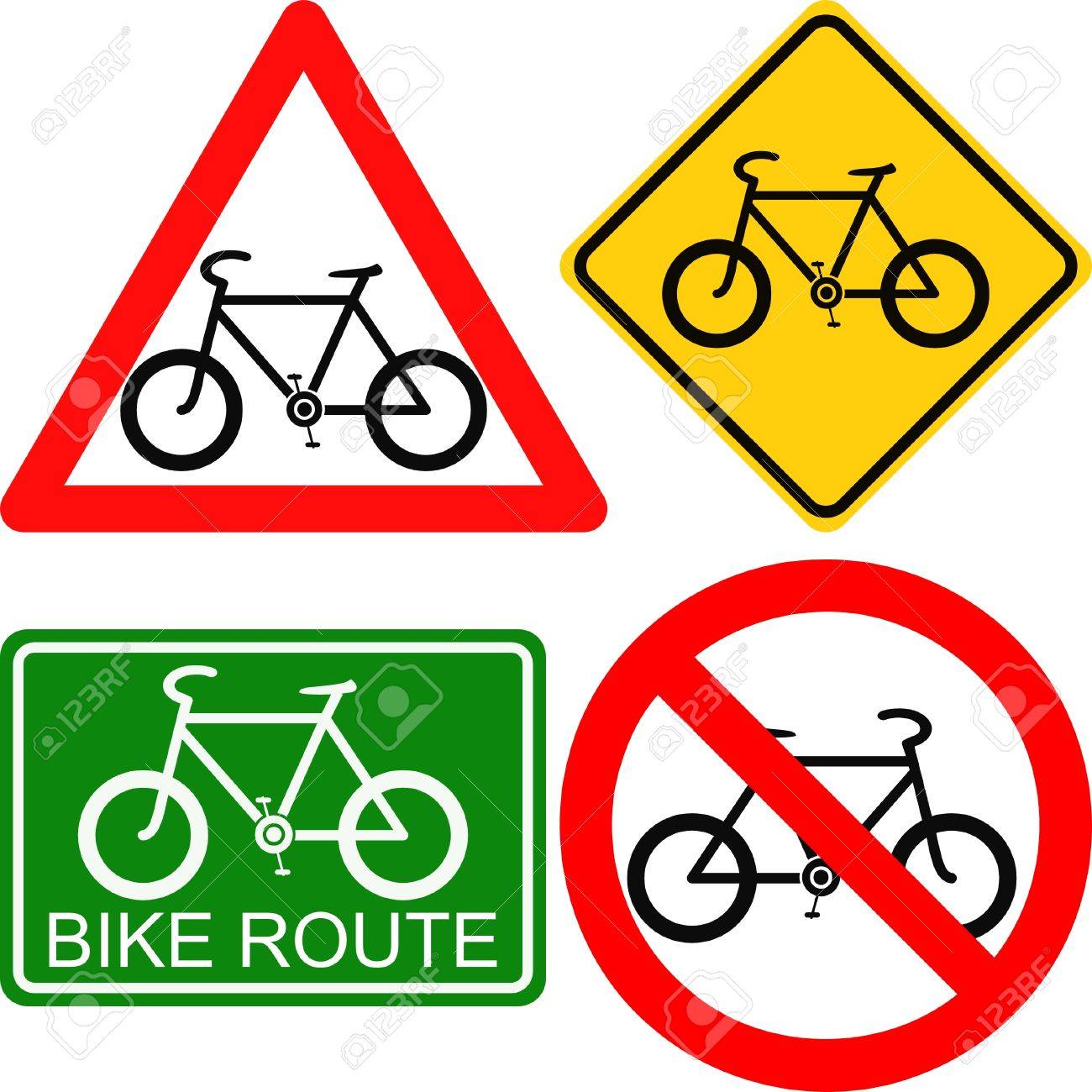 bike signs royalty free cliparts vectors and stock illustration bike signs