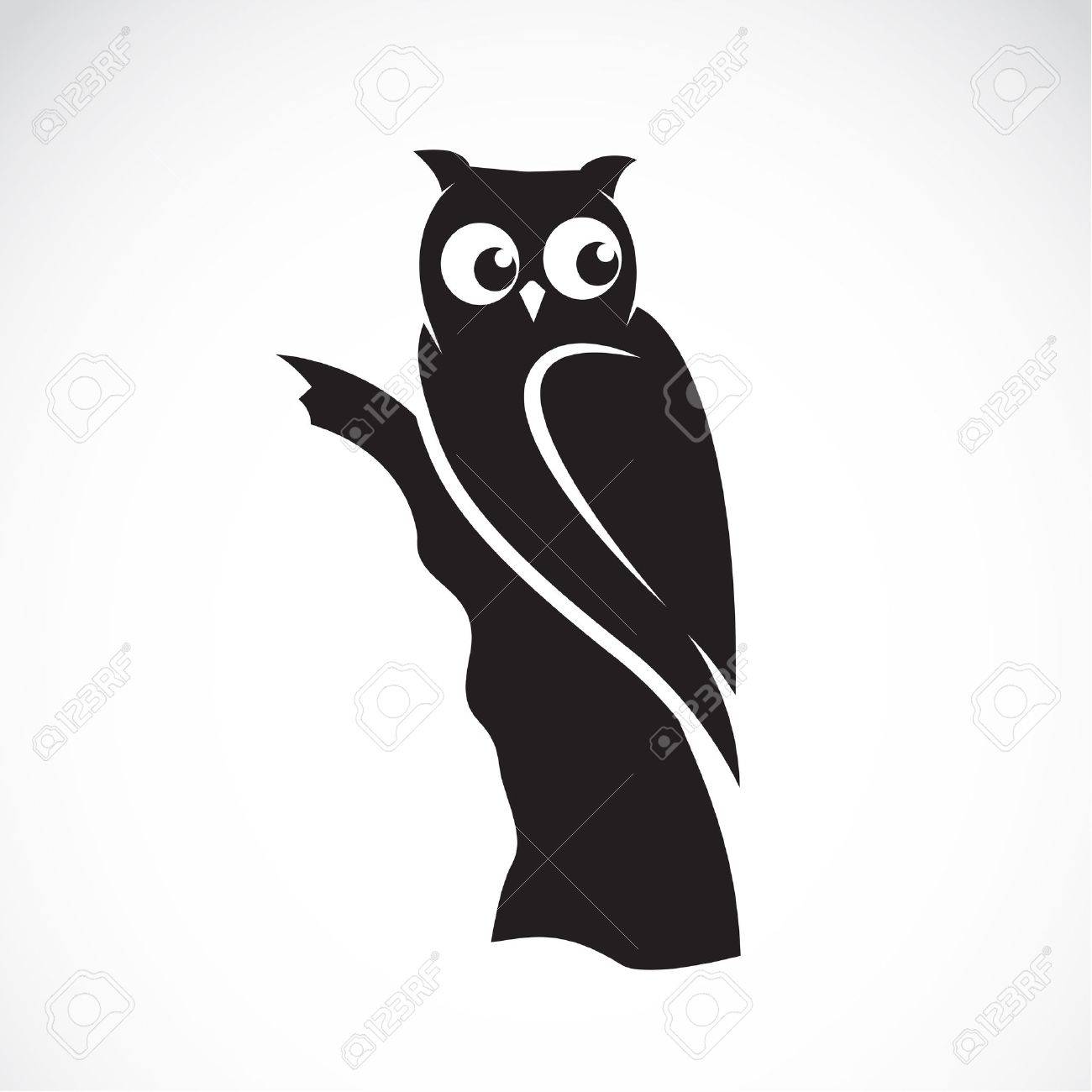 白い背景のフクロウのベクトル画像 のイラスト素材 ベクタ Image