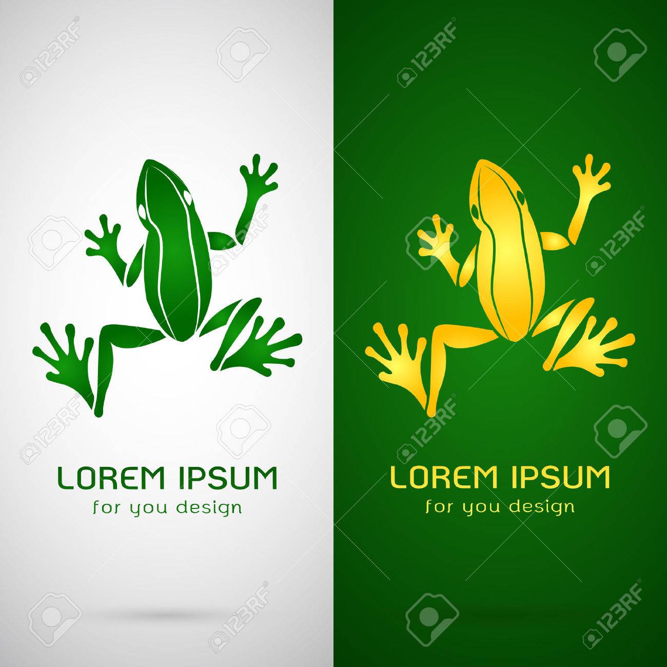 白い背景と、緑の背景、ロゴ、シンボルにカエル デザインのベクター画像のイラスト素材・ベクター Image 41613321