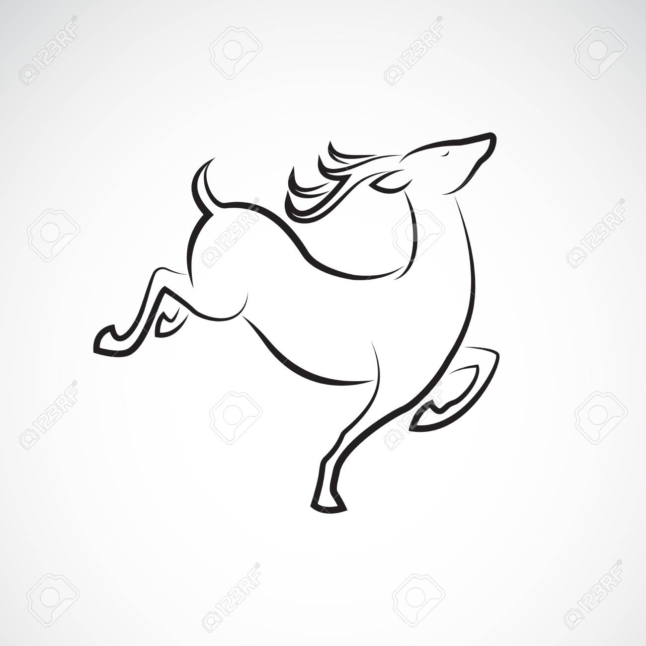 Download Vector Of Deer Design On White Background Wild Animals Easy Royalty Free Cliparts Vectors And Stock Illustration Image 105402202