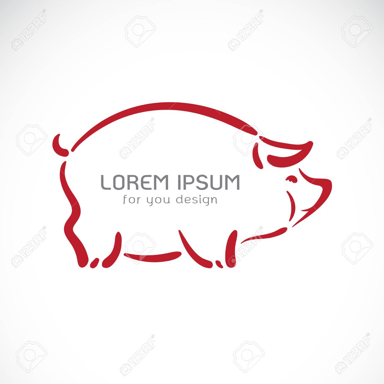Download Vector Of Pig Design On White Background Farm Animals Easy Royalty Free Cliparts Vectors And Stock Illustration Image 105220927