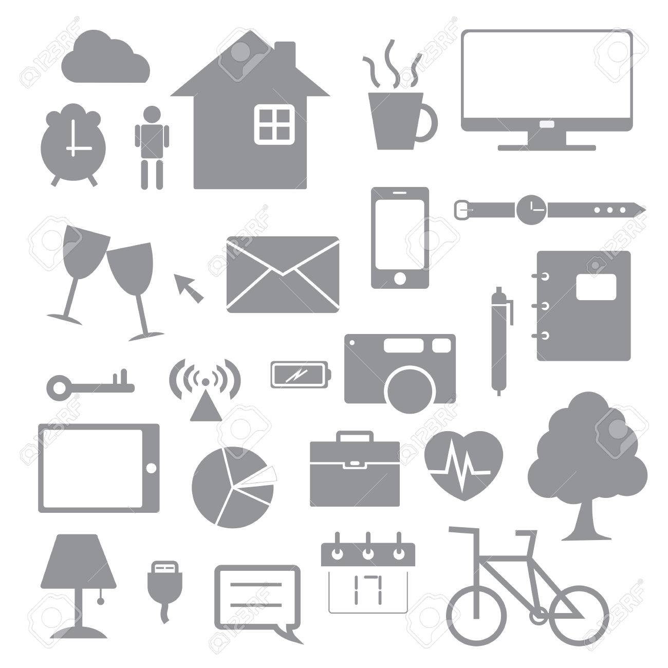 Icone De La Vie Quotidienne Clip Art Libres De Droits Vecteurs Et Illustration Image