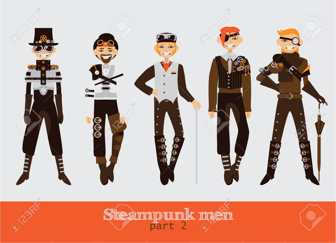 Vector Set With Steampunk Man Cartoon Flat Characters Royalty Free Cliparts Vectors And Stock Illustration Image Vector Set With Steampunk Man Cartoon Flat Characters Royalty Free Cliparts Vectors And Stock Illustration Image