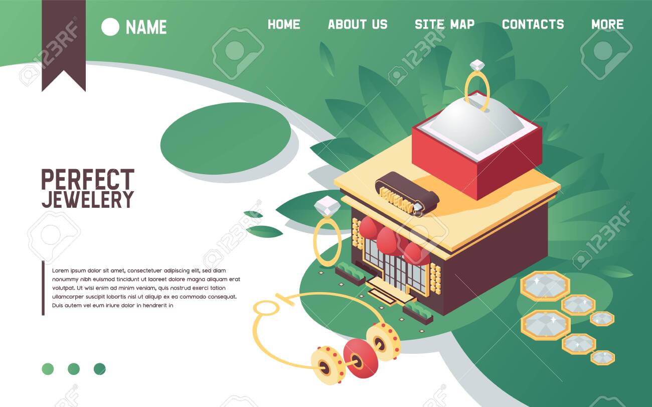vector horizontal banner with isometric jewelry shop with greenery royalty free cliparts vectors and stock illustration image 124405344 vector horizontal banner with isometric jewelry shop with greenery