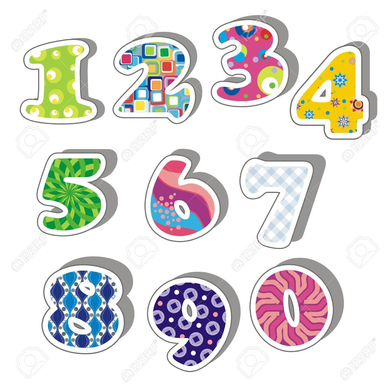 図 カラフルな数字 のイラスト素材 ベクタ Image 図 カラフルな数字 のイラスト素材 ベクタ Image