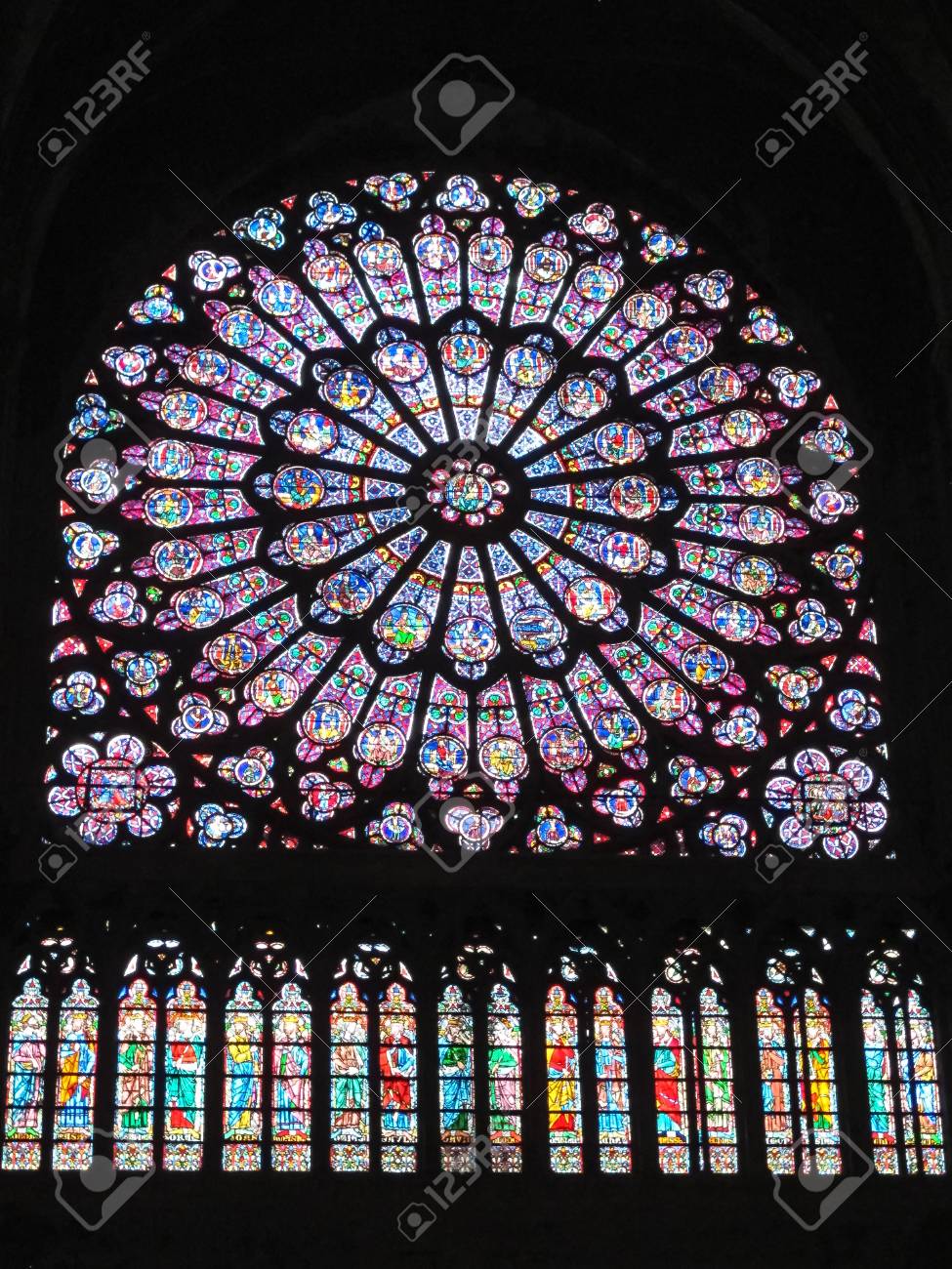 AIKU-YA】ノートルダム大聖堂（ランス） ステンドグラス ローズ