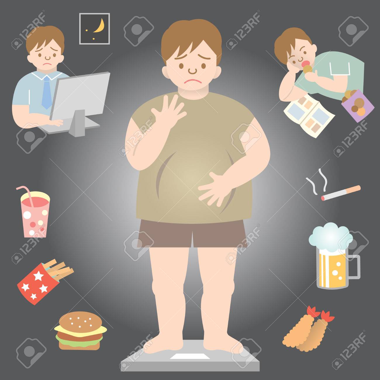 生活習慣病 のイラスト素材 ベクタ Image