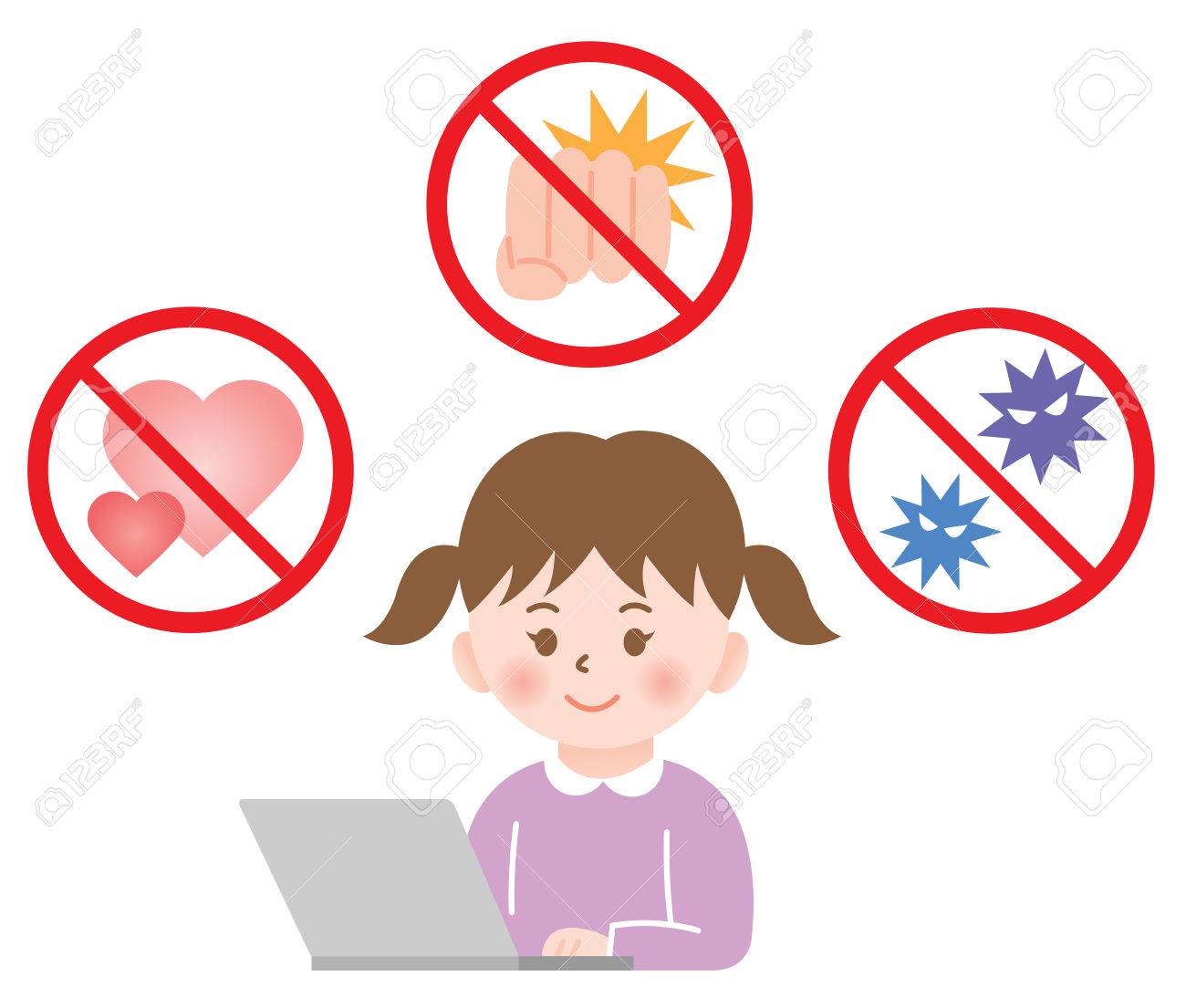 Seguridad En Internet Para Ninos Ilustraciones Vectoriales Clip