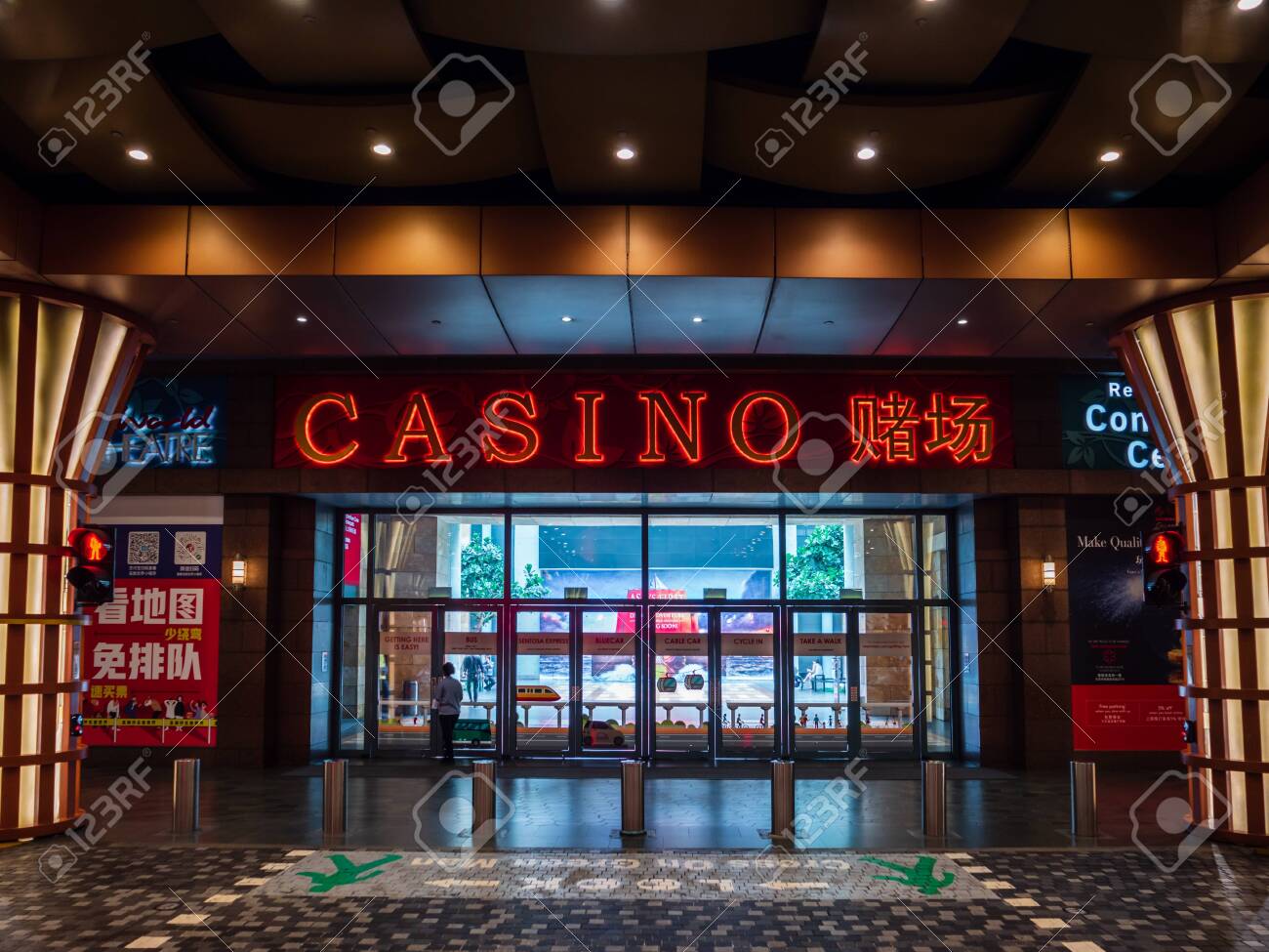 Singapore 12 Mar A Cleaner Disinfects The Entrance Doors Stock Photo Picture And Royalty Free Image Image