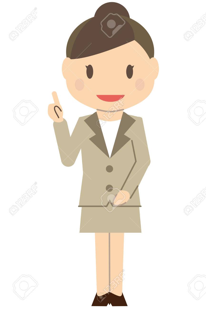 かわいい髪結んだビジネス ビジネス女ベージュのスーツ女性ポイント説明のイラスト素材 ベクタ Image かわいい髪結んだビジネス ビジネス女ベージュのスーツ女性ポイント説明のイラスト素材 ベクタ Image