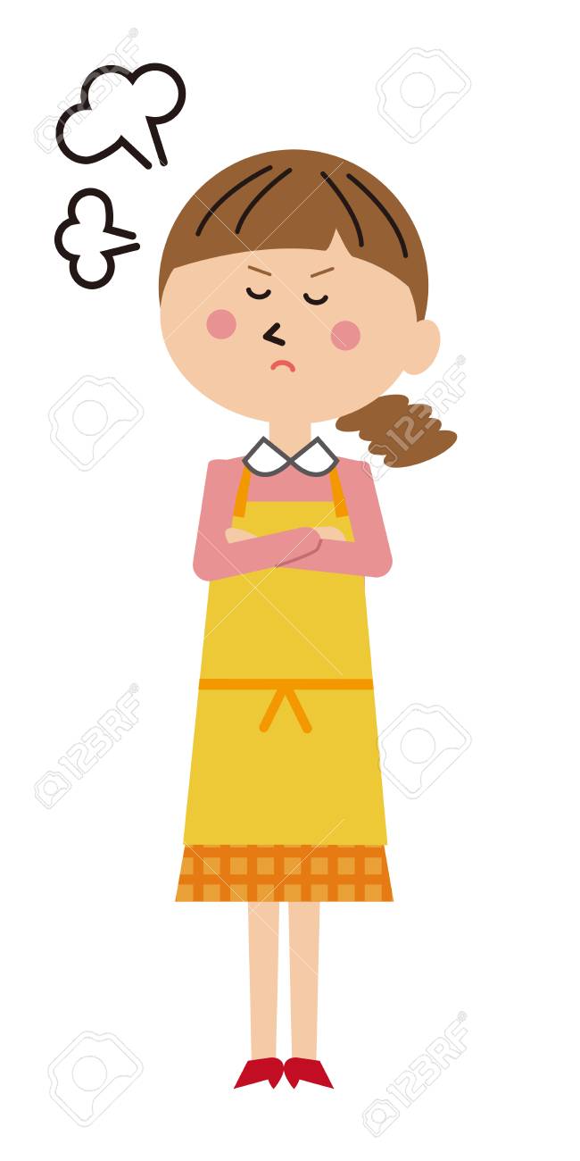 ポップの家族のお母さんが怒る のイラスト素材 ベクタ Image