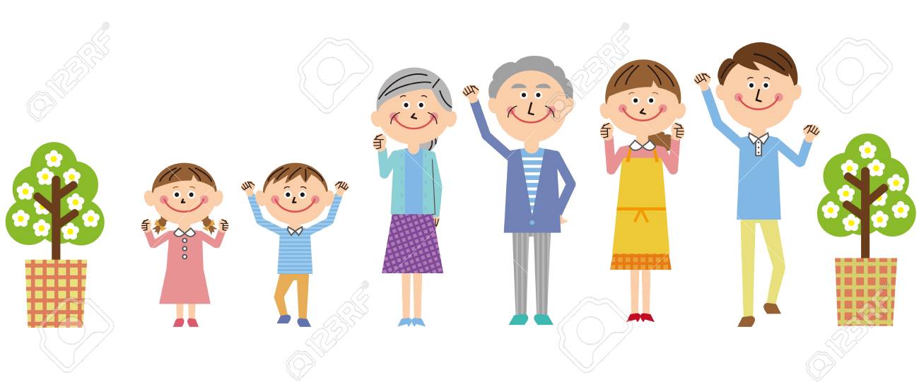 All The Family Members Are "motivated" Pose Royalty Free Cliparts ...