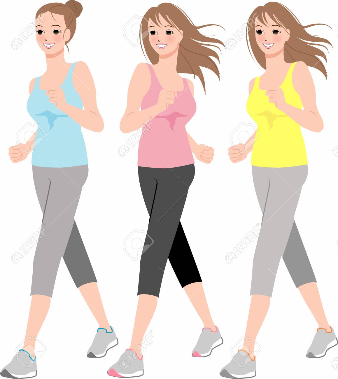 Three Women Walking Royalty Free SVG, Cliparts, Vectors, and Stock  Illustration. Image 137532583., image size:1159x1300