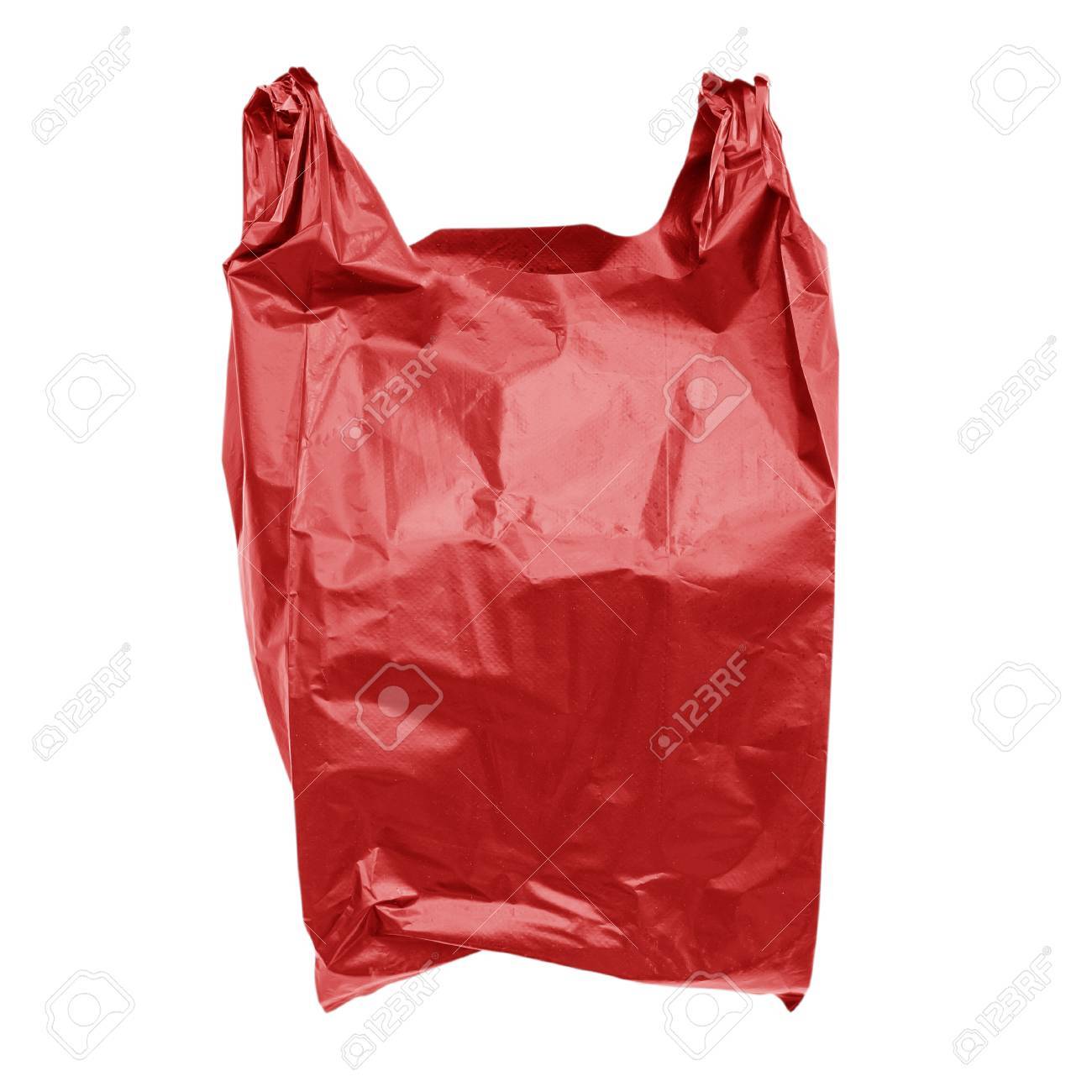red pvc bag