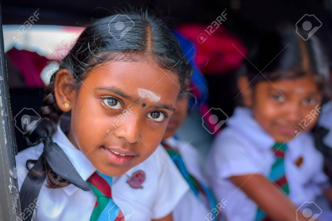 Kandy Sri Lanka March 17 16 Children Smiling On The Car Before Go To School And Looking At Camera On March 17 16 In Kandy Sri Lanka Stock Photo Picture And Royalty Free Image Image