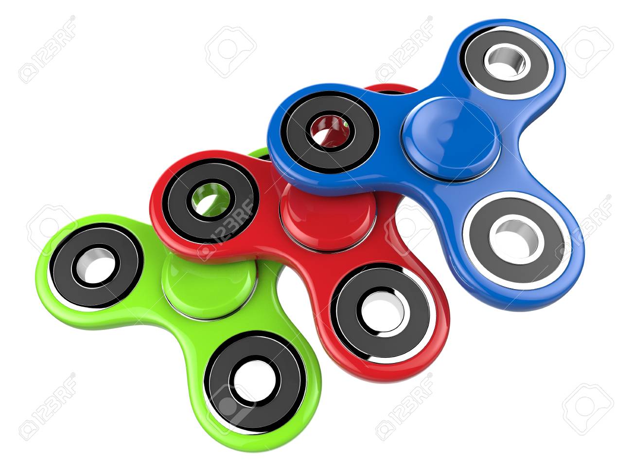 colorful fidget spinners