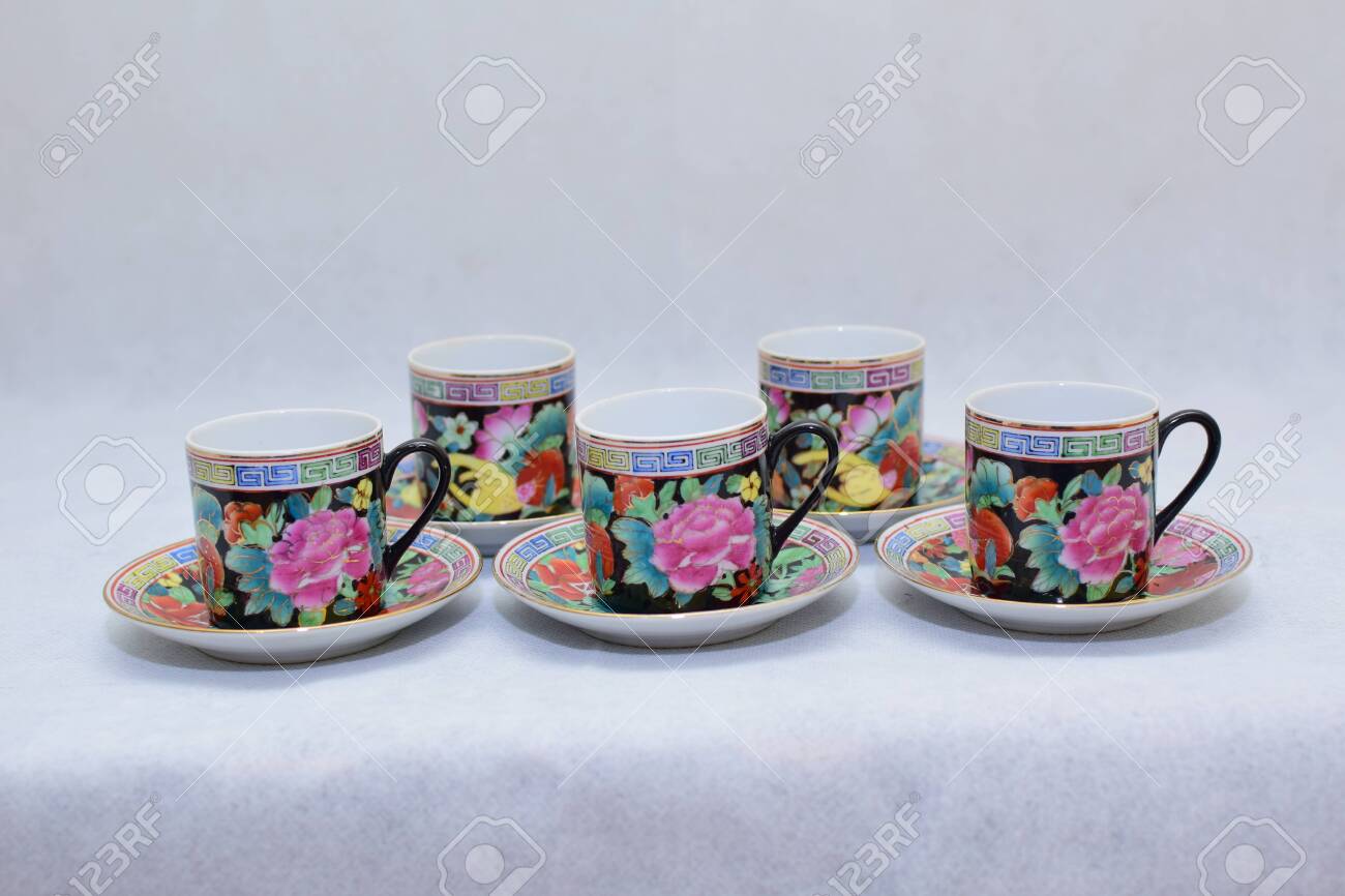 Download Mock Up Design Set Of Elegant And Traditional Colorful Coffee Stock Photo Picture And Royalty Free Image Image 137837721