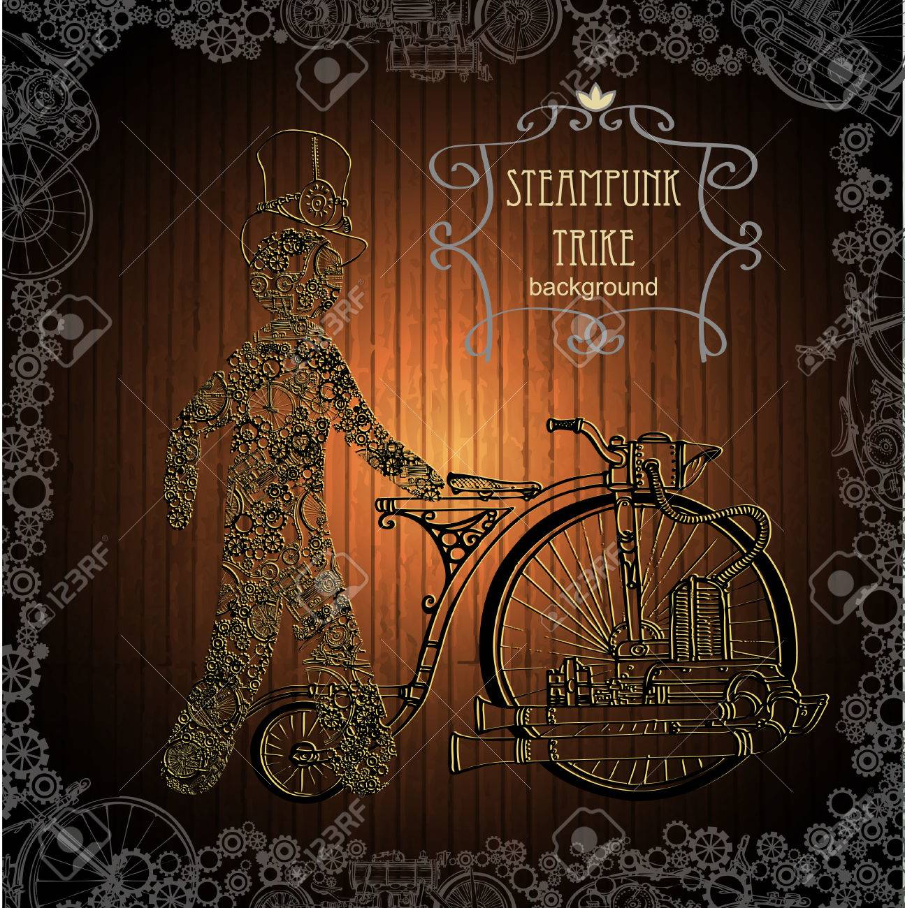 steampunk style template steampunk design for card frame steampunk