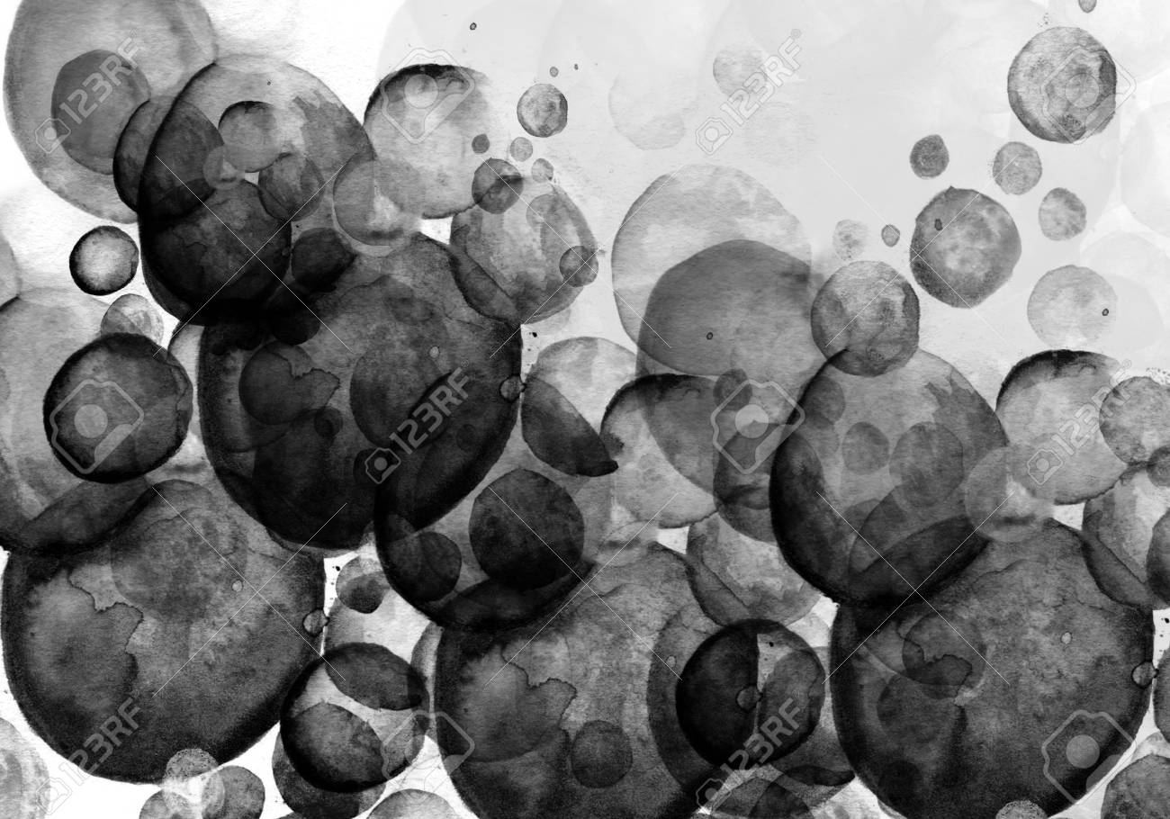 黒い色の泡 グラフィック描画ブラシ インクの背景 デザイン テンプレート 壁紙 芸術のためのアイデアを描画 の写真素材 画像素材 Image