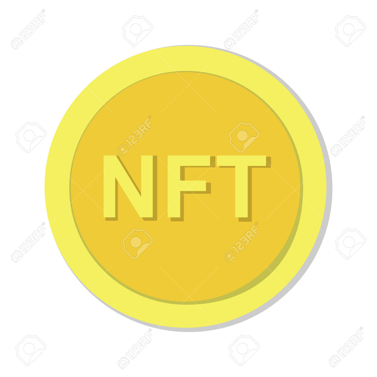 Nft 코인 토큰 벡터 암호 화폐 노란색 Nft 코인 로열티 무료 사진, 그림, 이미지 그리고 스톡포토그래피. Image  192409888