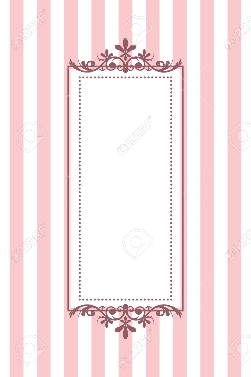 vector vintage pink striped frame striped frame