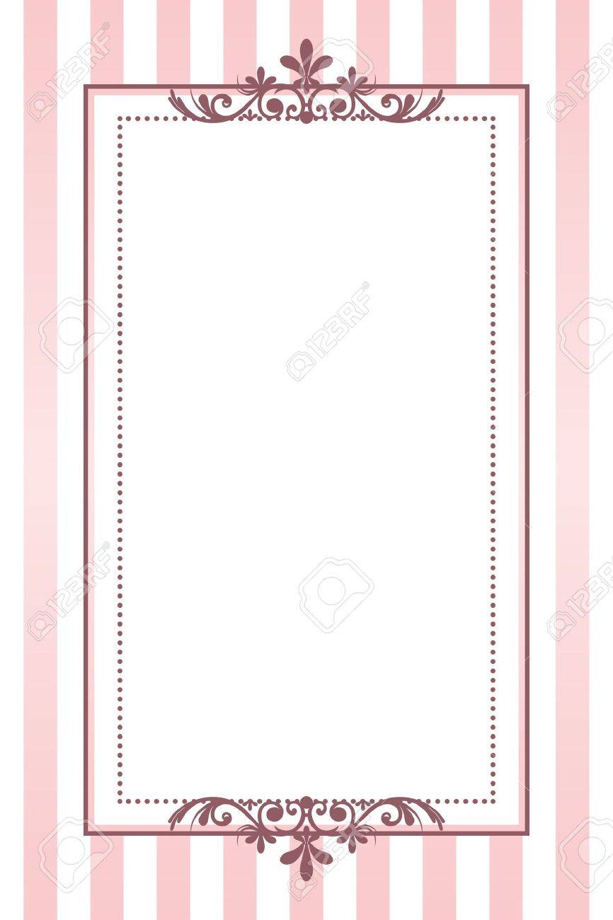 vintage pink striped frame striped frame