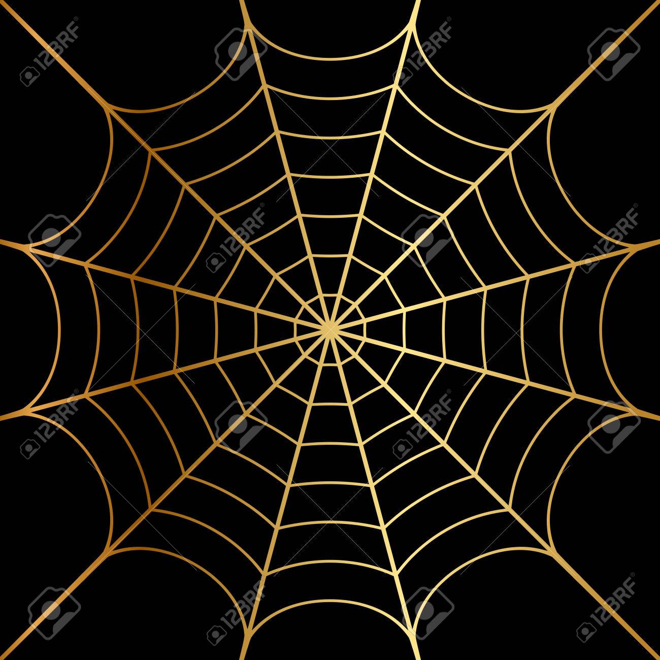 ゴールド蜘蛛の巣のベクトル イラスト のイラスト素材 ベクタ Image ゴールド蜘蛛の巣のベクトル イラスト のイラスト素材 ベクタ Image