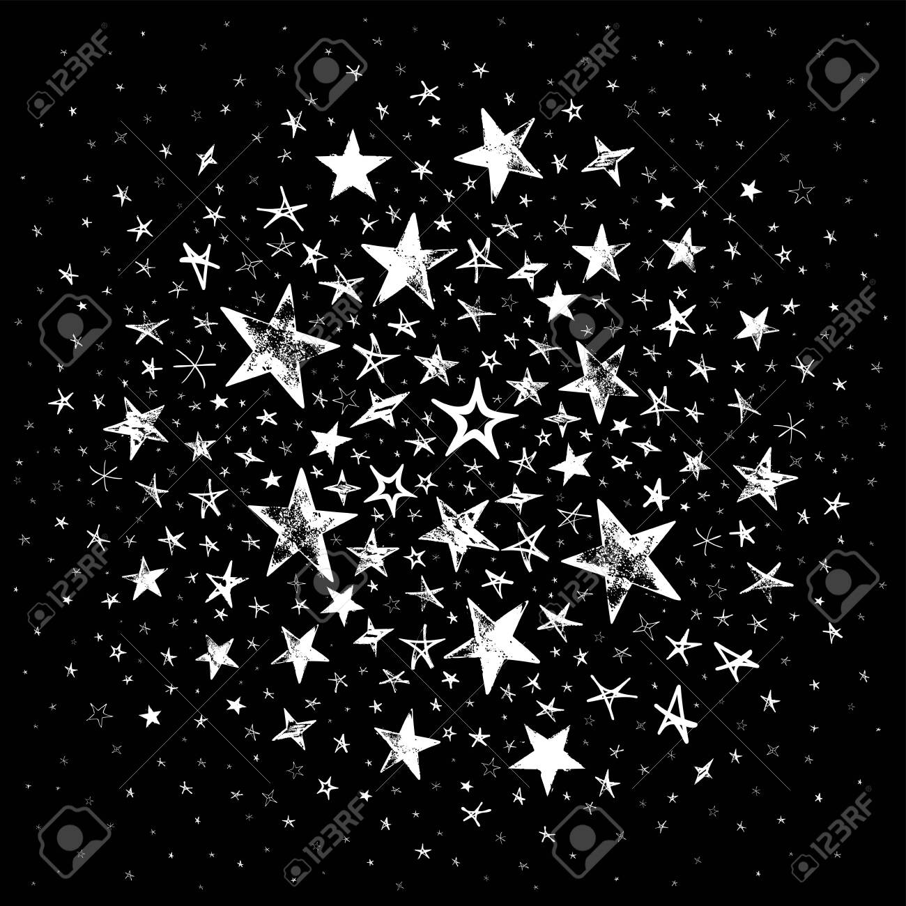 Galaxy With White Stars. Star Sky On Black Background - Meteoroid, Comet,  Asteroid, Stars. Royalty Free SVG, Cliparts, Vectors, and Stock  Illustration. Image 149620456., image size:1300x1300