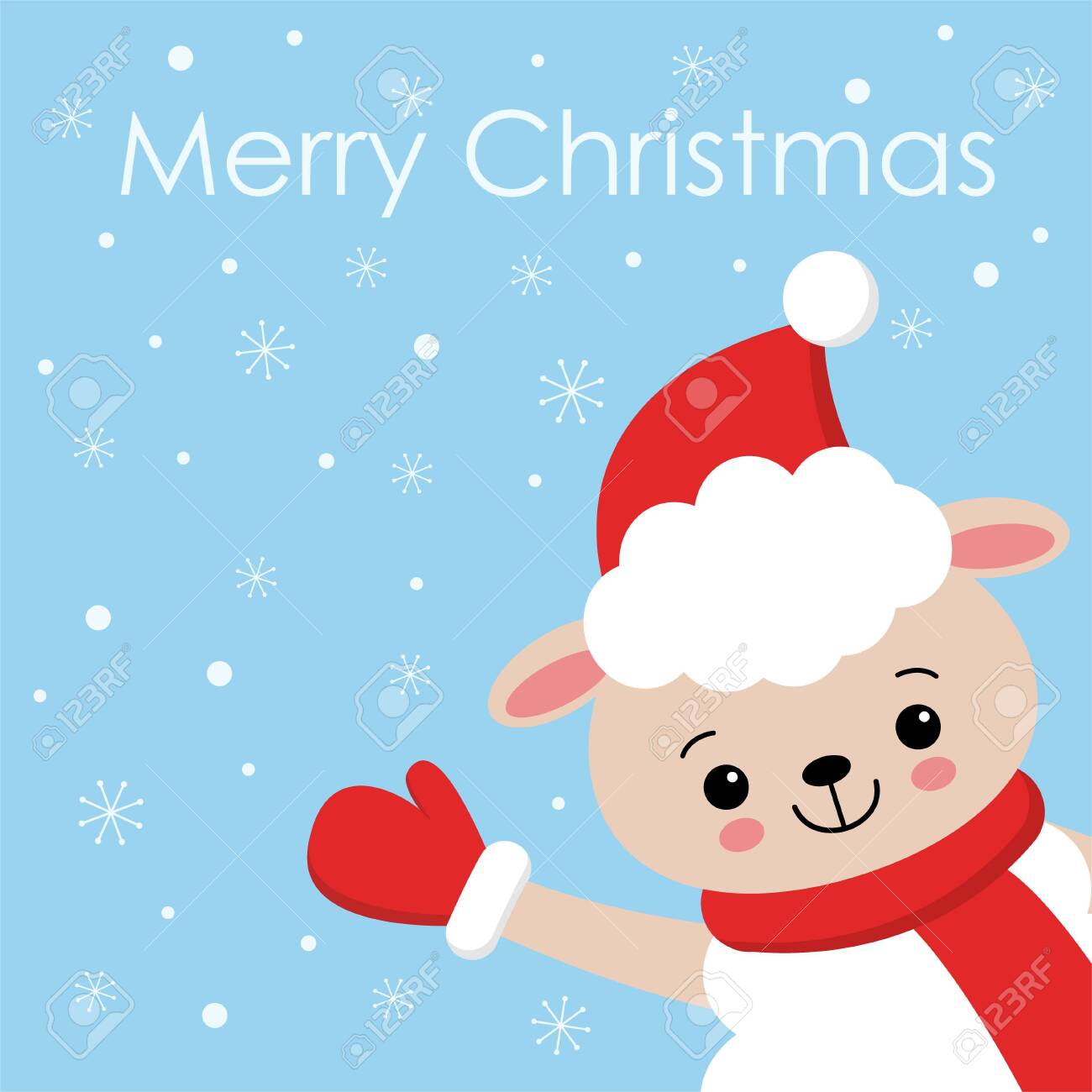 merry christmas and happy new year card design funny kawaii new year cards design