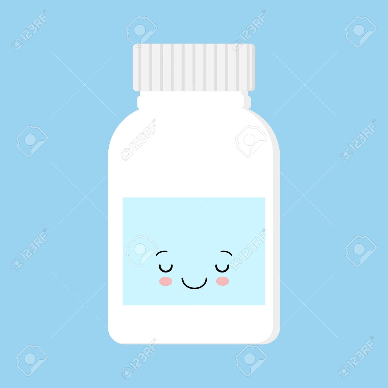 picture Cute Pill Bottle Clipart cute kawaii happy smiling medicine pill