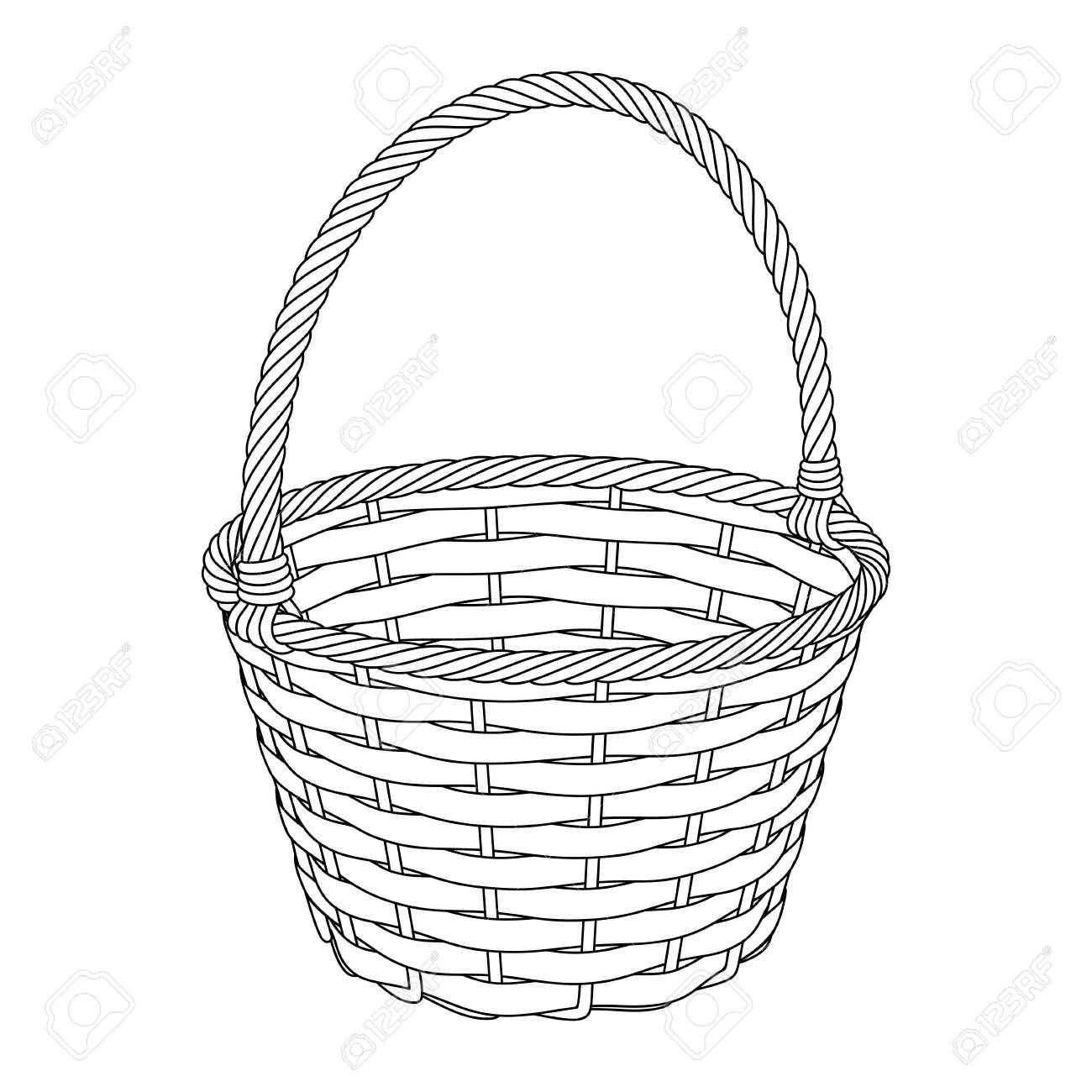 Get Outline Picnic Basket Clipart Gif