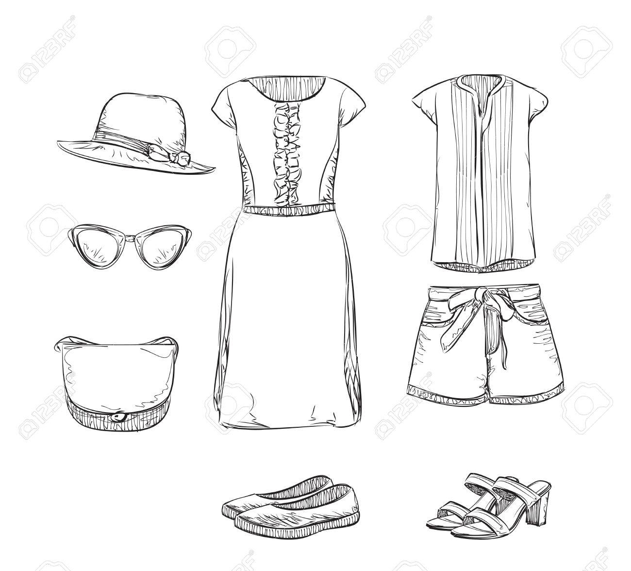summer clothes drawing
