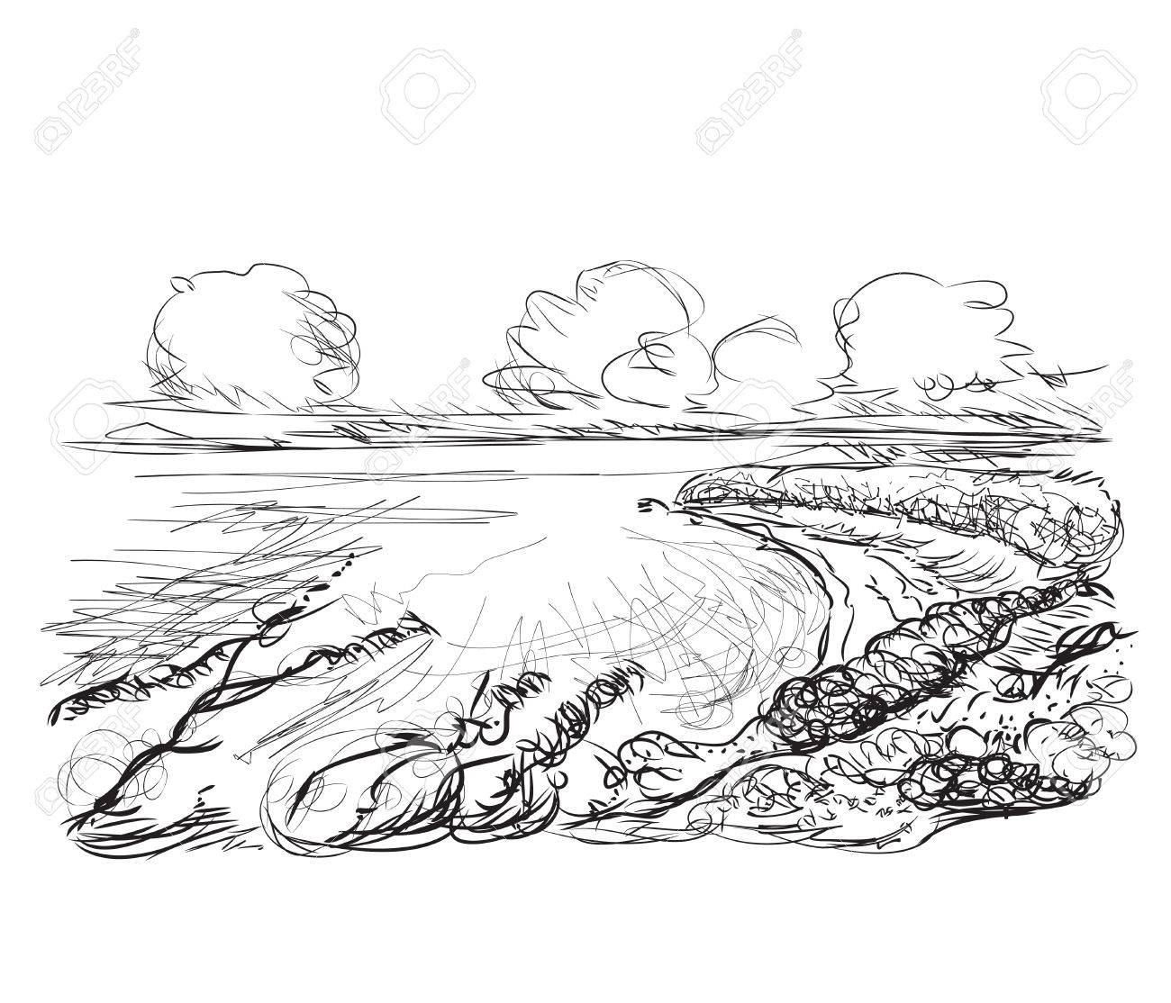 風景スケッチを描きます 手の描かれた漫画の性質 のイラスト素材 ベクタ Image 風景スケッチを描きます 手の描かれた漫画の性質 のイラスト素材 ベクタ Image
