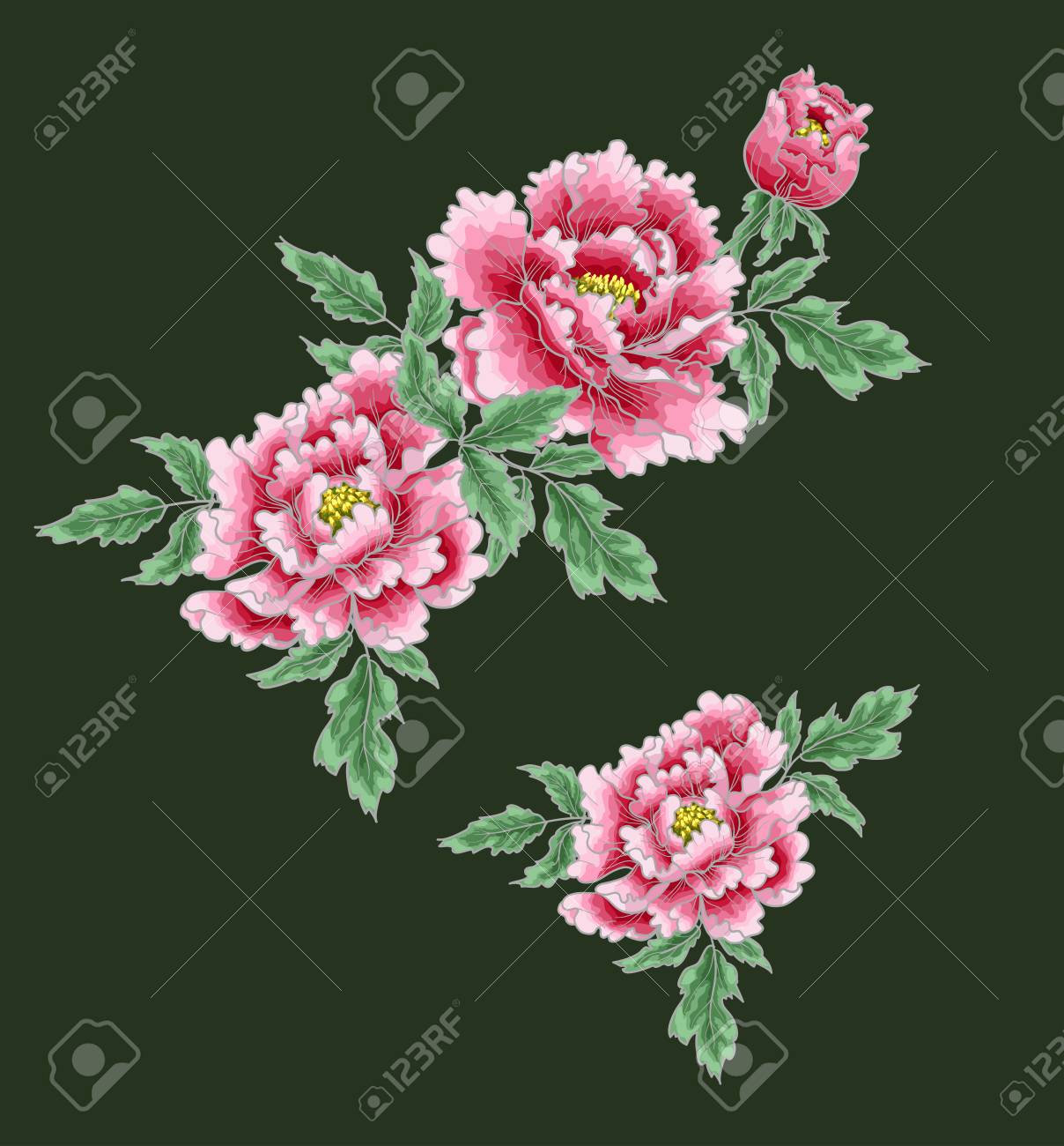 あなたにおすすめの商品 牡丹の花の刺繍 日用品 生活雑貨 Hlt No