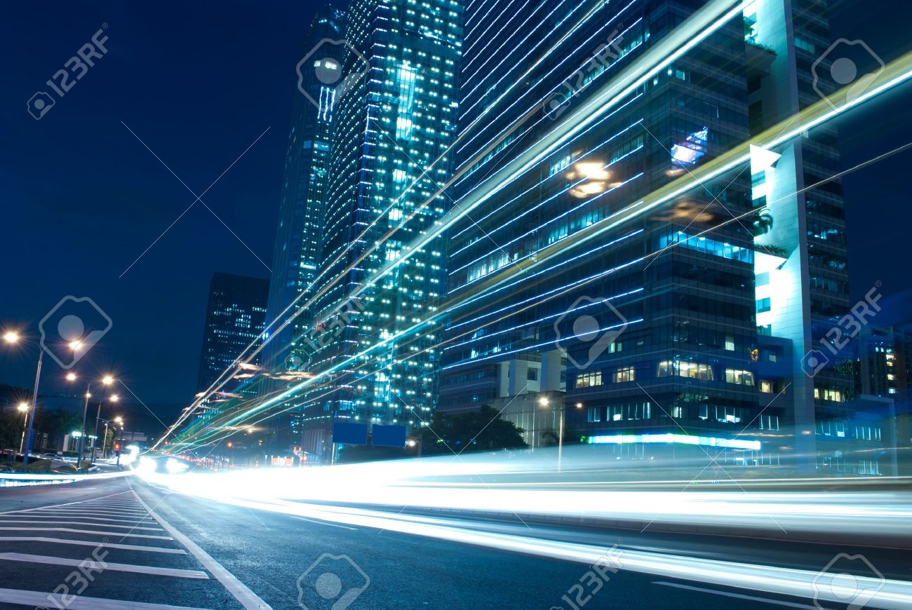 The urban landscape at night and through the city traffic - 10259930 The urban landscape at night and through the city traffic - 10259930
