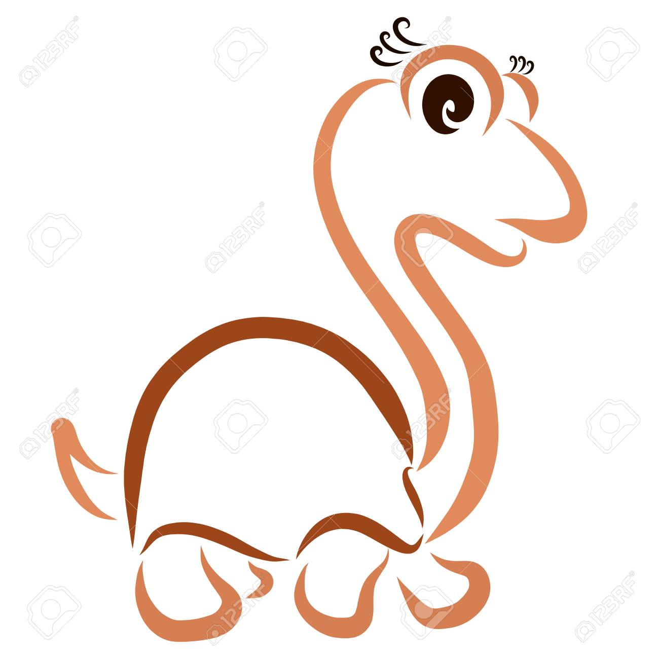 Funny Brown Turtle With A Long Neck And Gorgeous Eyelashes Stock Photo Picture And Royalty Free Image Image 121784361