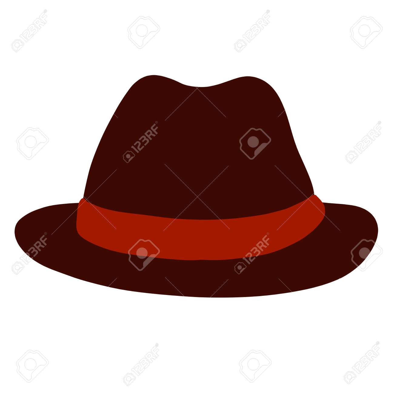 mens red bowler hat