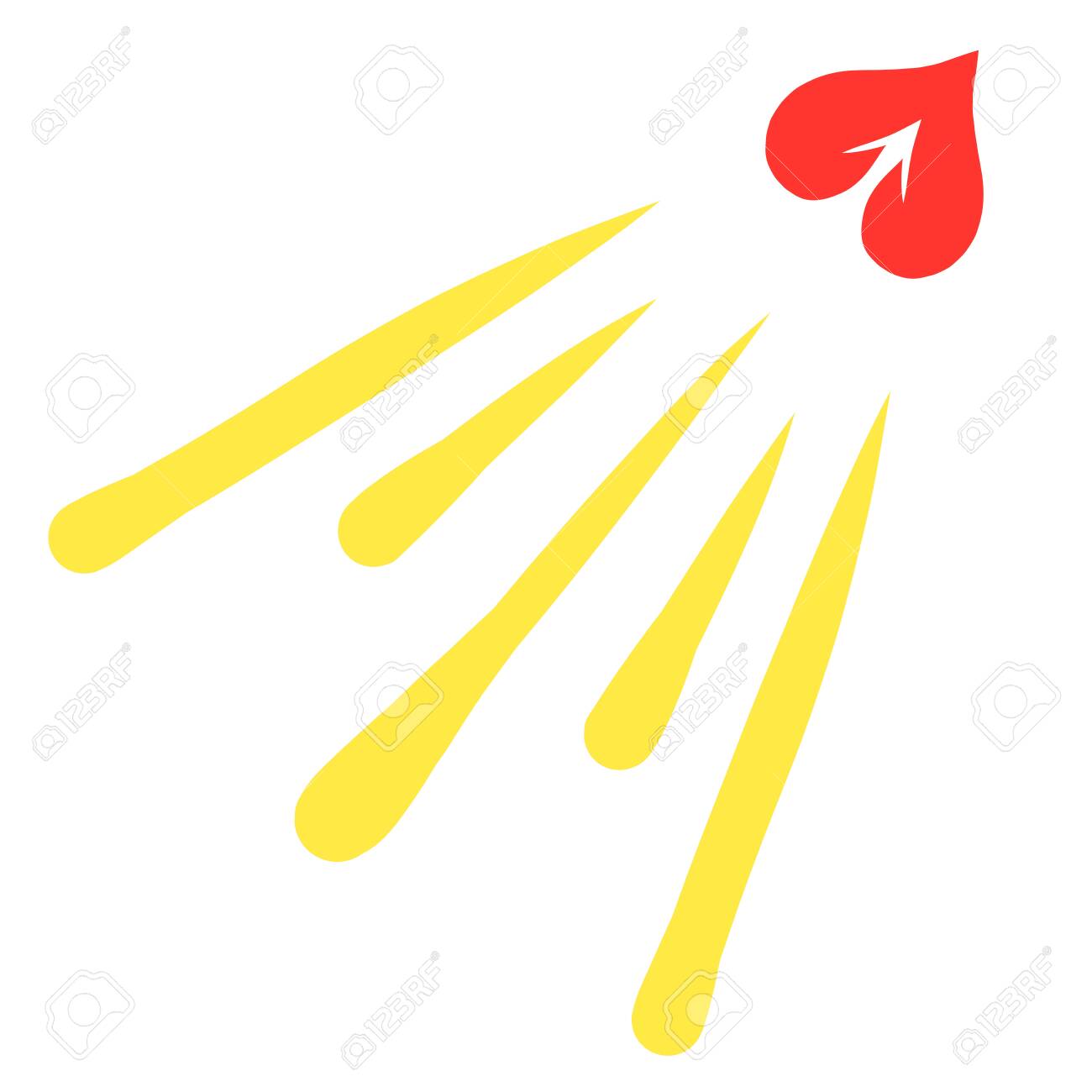 a soaring heart with an arrow, like a shining sun - 133305241 a soaring heart with an arrow, like a shining sun - 133305241