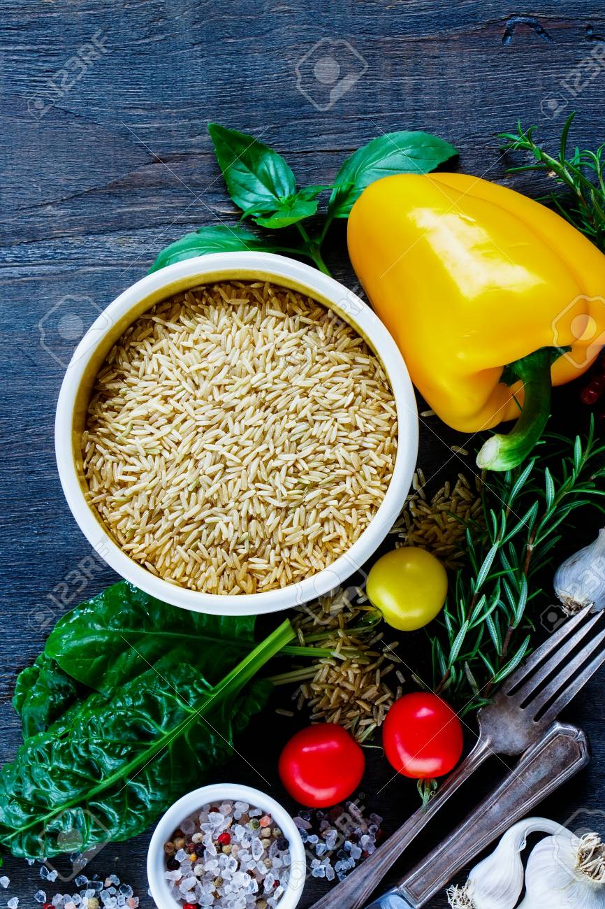 Dieta de vegetales con arroz