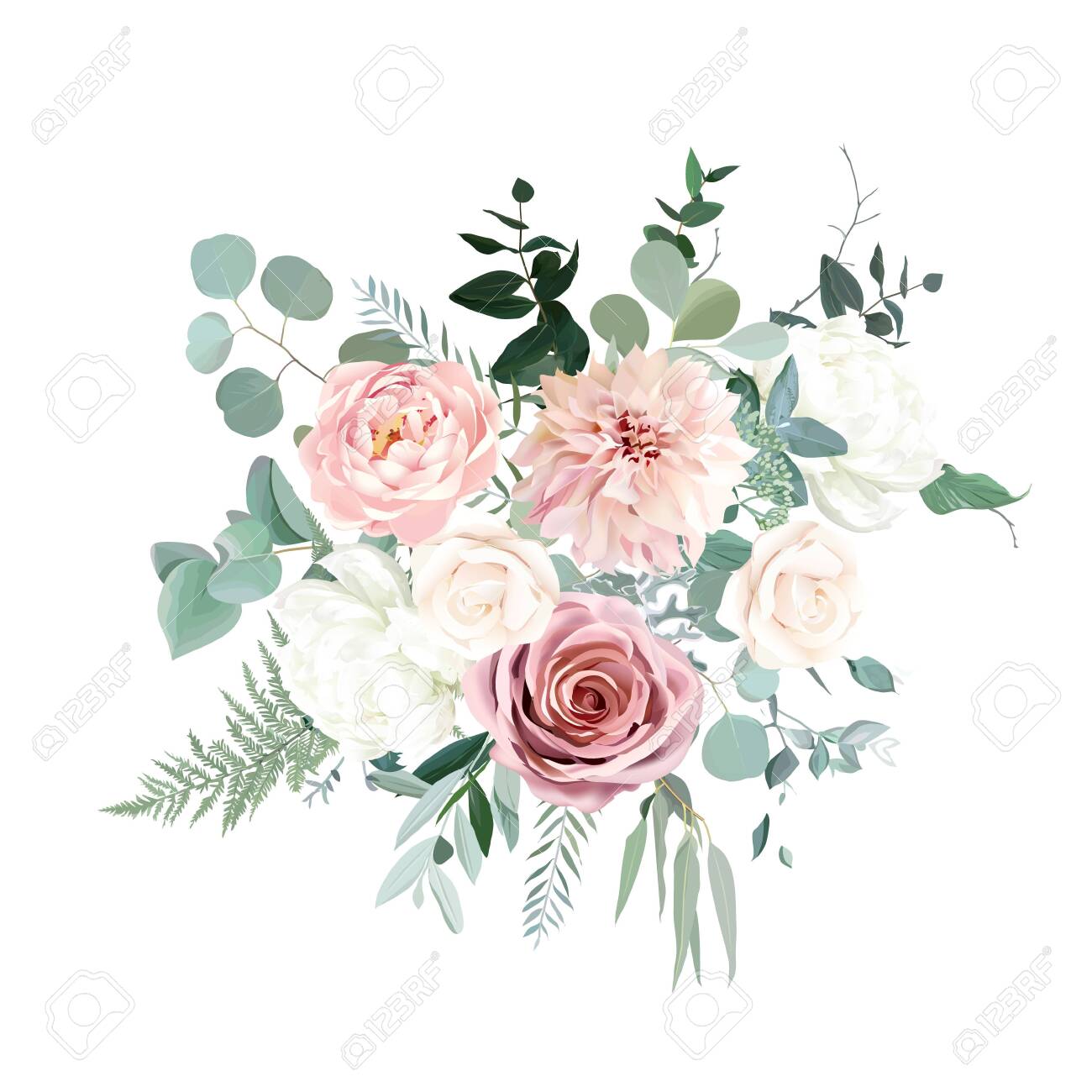 sage green and dusty rose