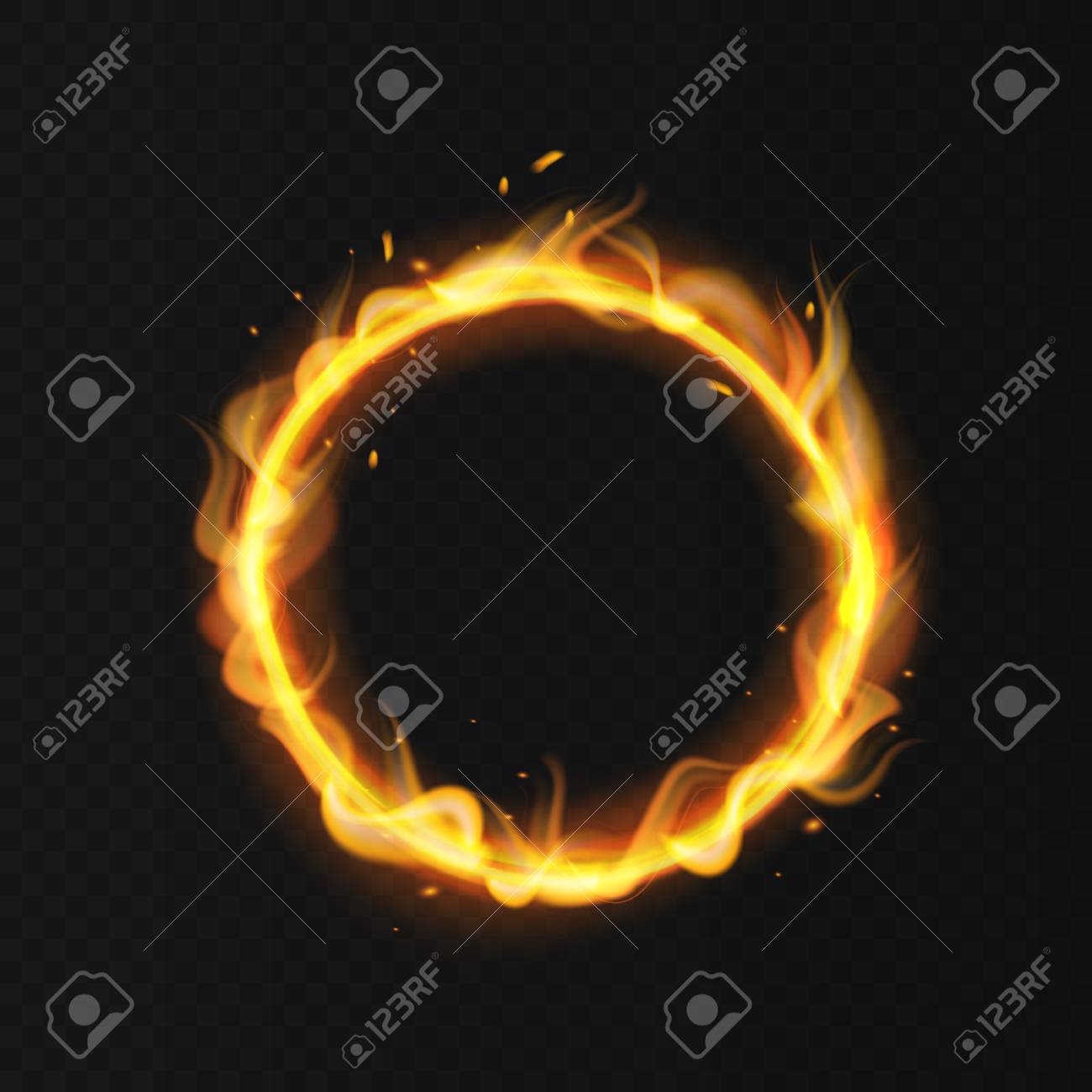 Fire Ring Realistic Burning Flame Fiery Circus Circle Hot Hoop Royalty Free Cliparts Vectors And Stock Illustration Image 123991723