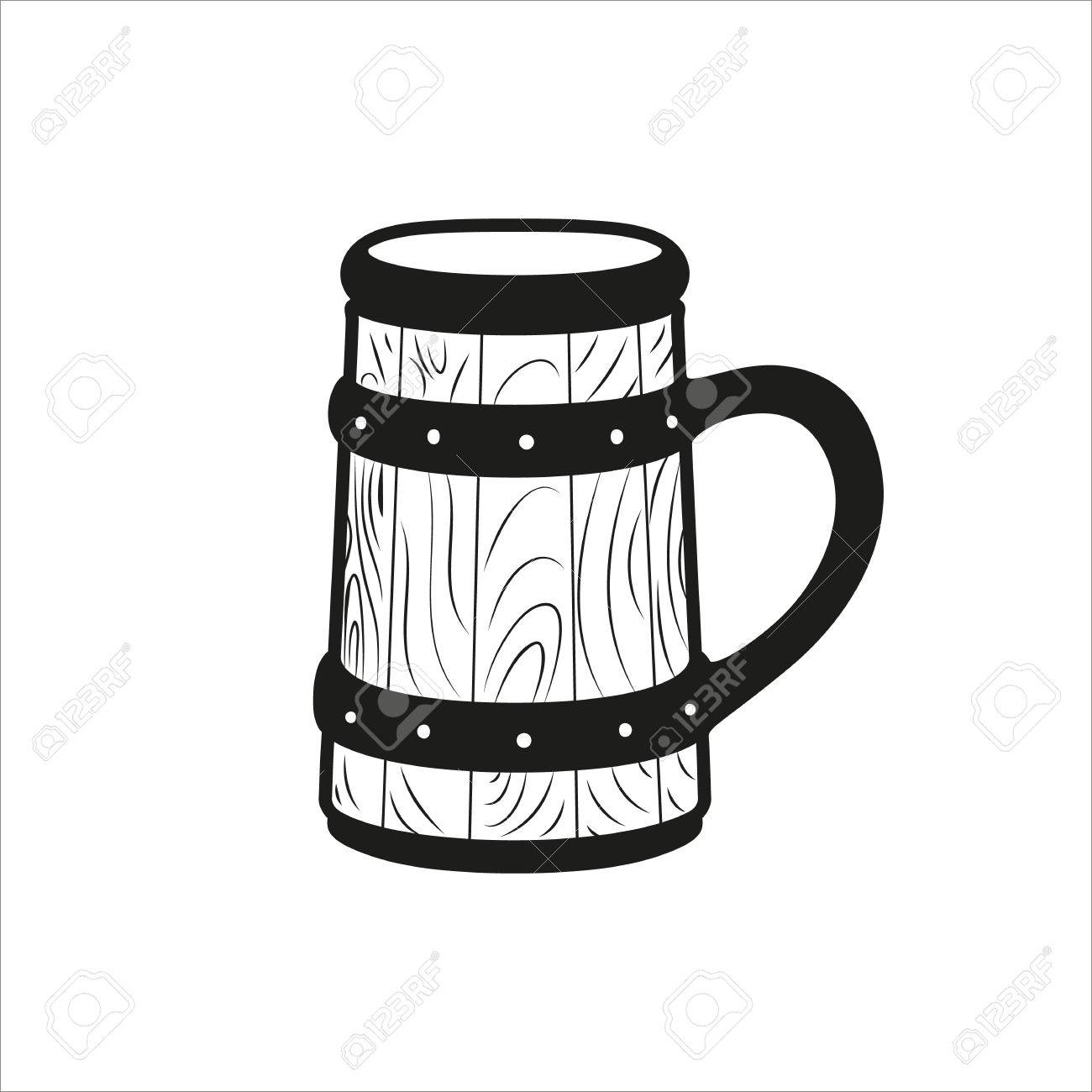 Bierkrug Symbol Geschaffen Fur Mobile Web Dekor Print Produkte Anwendungen Schwarz Symbol Auf Weissem Hintergrund Lizenzfrei Nutzbare Vektorgrafiken Clip Arts Illustrationen Image 61821186