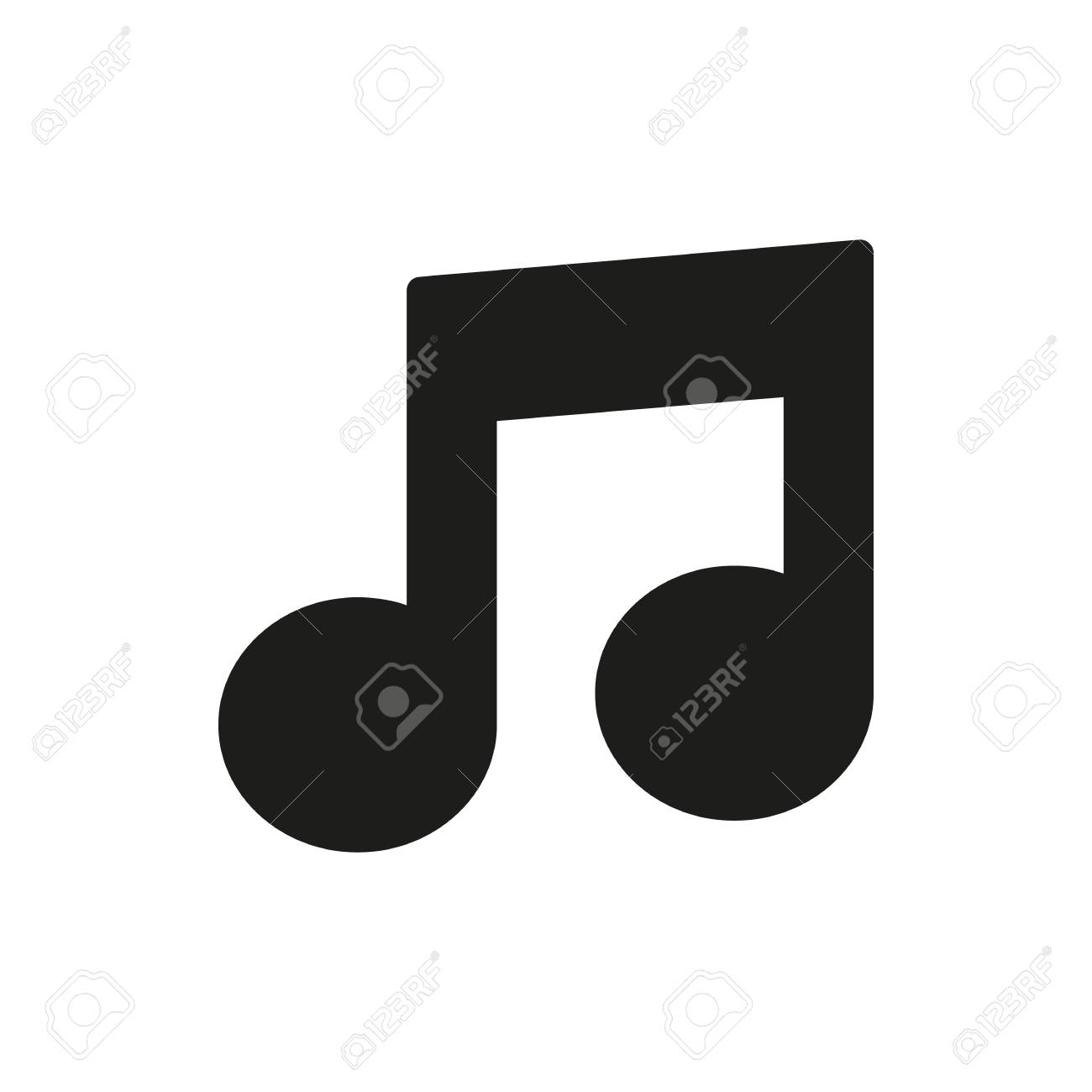 Icone De Note De Musique Sur Fond Blanc Cree Pour Les Produits Mobile Web Decor Imprimer Applications Icone Isole Clip Art Libres De Droits Vecteurs Et Illustration Image